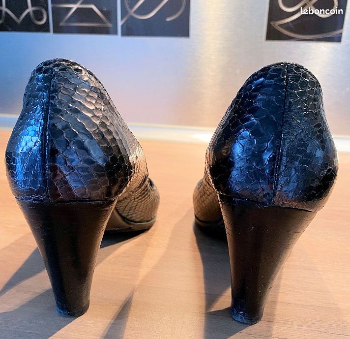 Escarpins en reptile marque cosmoparis (image 5)
