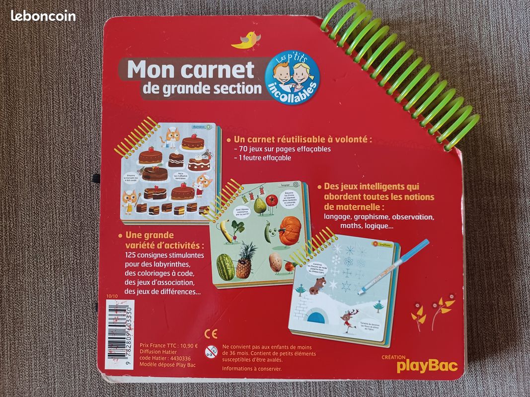 Livre "Mon Carnet de Grande Section" – Les P’tits Incollables (image 2)