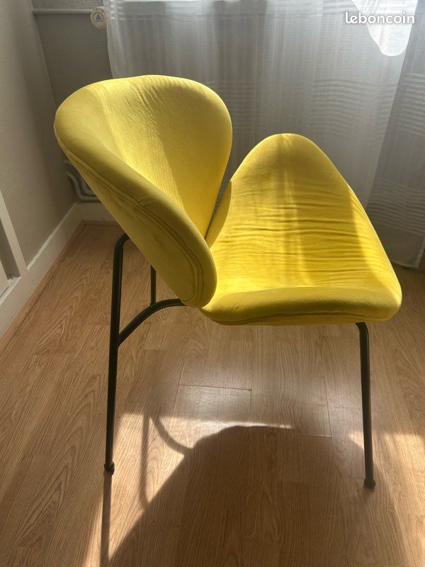 Fauteuil en velours et pieds métal Potiron Paris (image 2)