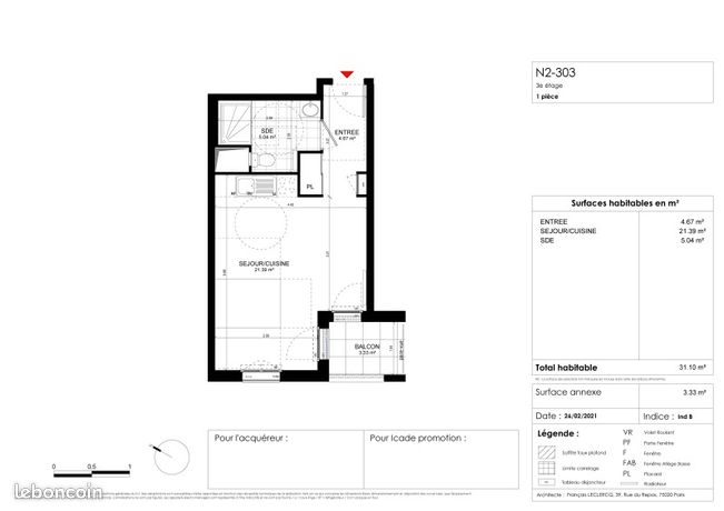 Appartement a louer chatenay-malabry - 1 pièce(s) - 31 m2 - Surfyn