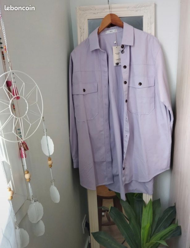 veste chemise chemise longue oversize femme