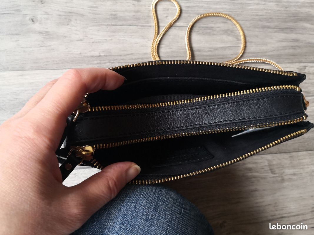 Sac noir en cuir de Petite Mendigote Accessoires Bagagerie