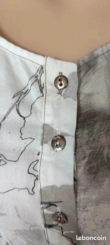 Robe Pause Café Taille 44 - Genou, Coton élasthanne, Très Bon état