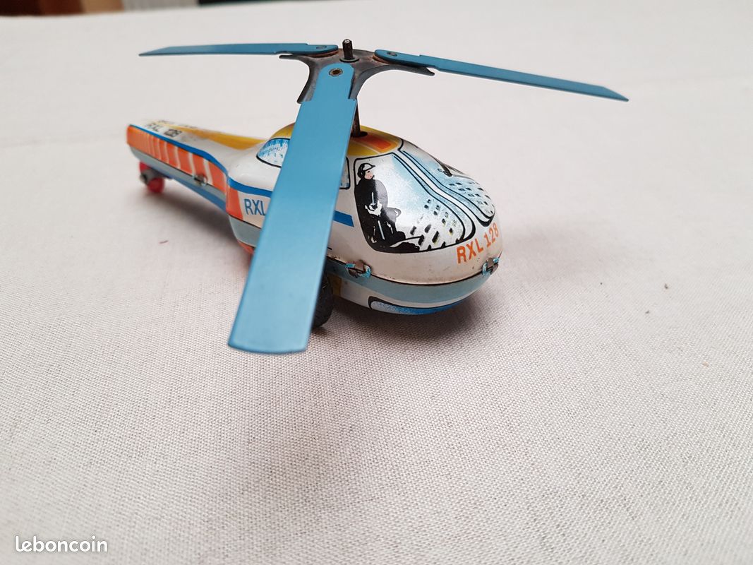 JOUET ANCIEN HELICOPTERE tole type joustra gama tin
