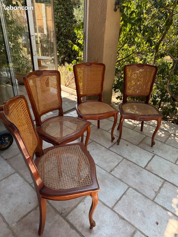 Chaises cannées Merisier (image 2)