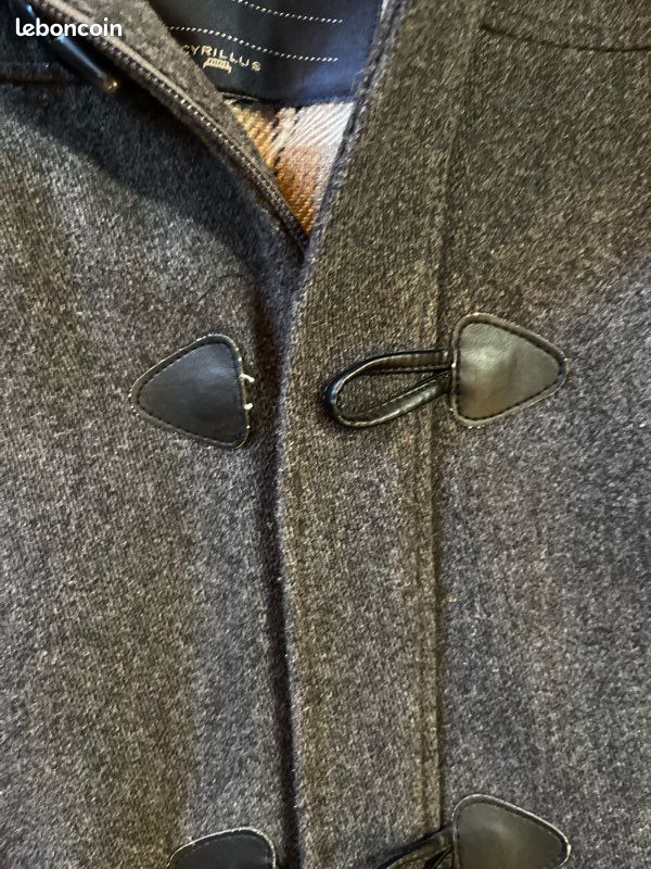 Manteau Duffle Coat Cyrillus taille 10 ans gris Vêtements