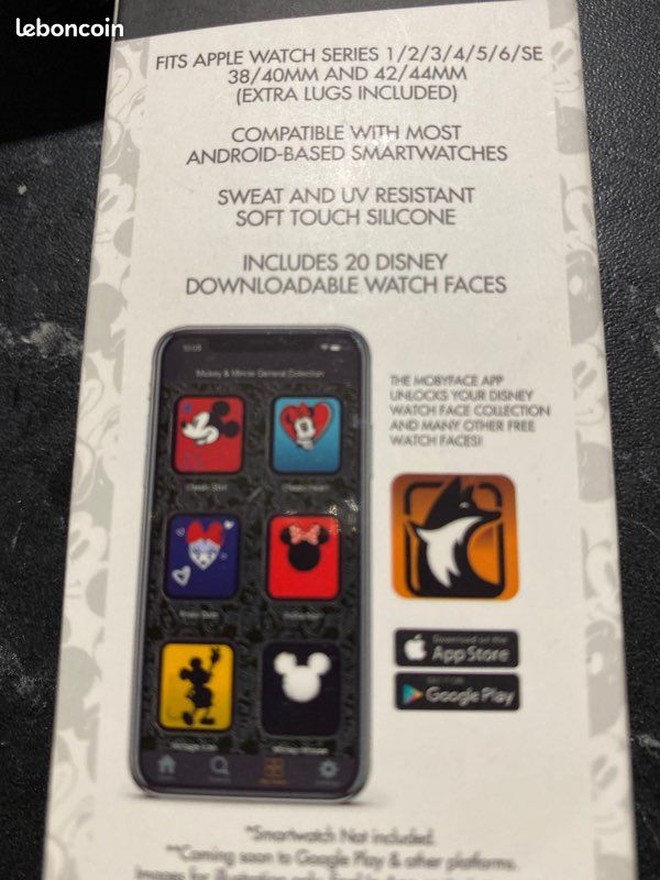 Apple Watch Bracelet Silicone MOBYFOX Mickey Mouse Vintage Icon