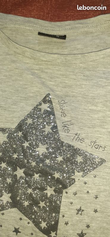 T shirt étoiles pailleté (image 2)