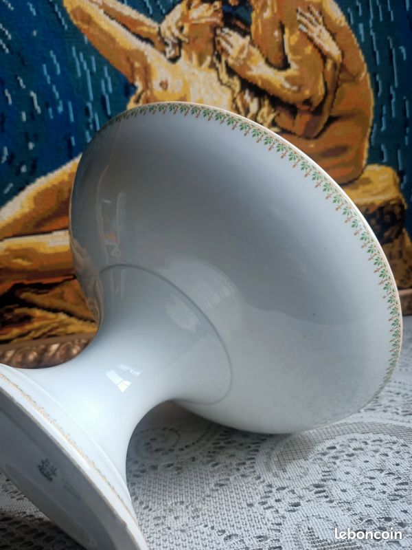 Coupe ou Compotier porcelaine de Limoges WG & Ce