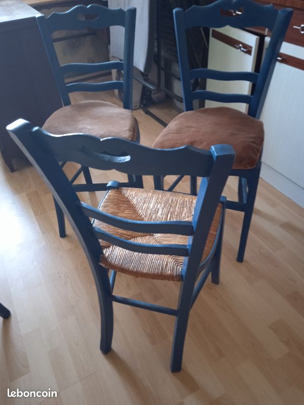 4 Chaises (assise en paille) (image 2)