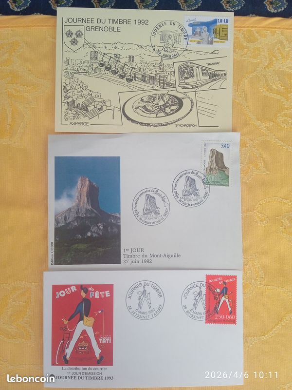1 lot de 200 cartes FDC de France, période 1969/1986 toutes différentes