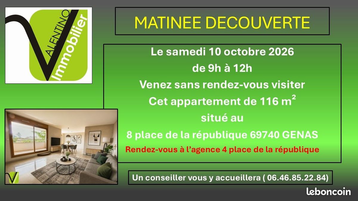 Appartement 5 pièces 116 m² · à Genas · 116 m² · 499 000 €
