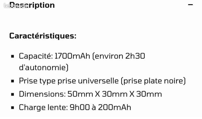 Accu batterie 1700mah HRC pour récepteur modélisme (image 2)