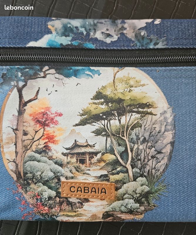 Pochette avant Cabaïa neuve customisée paysage japonisant (image 3)