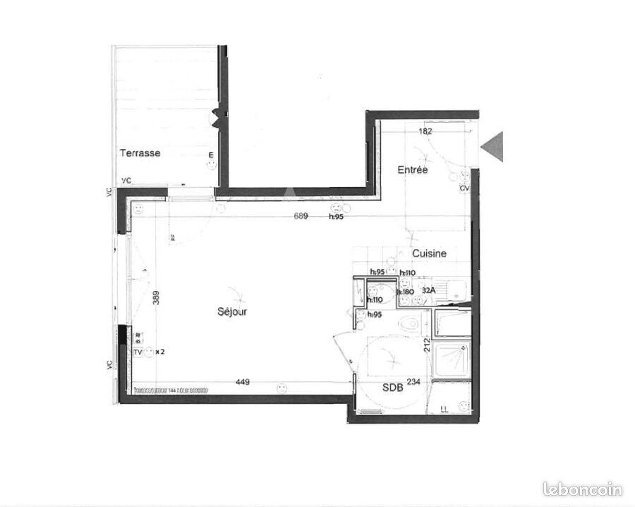 Appartement a louer bussy-saint-georges - 1 pièce(s) - 30 m2 - Surfyn