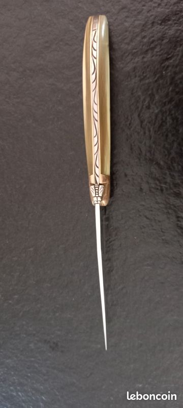 Couteau de poche pliable laguiole corne jamais utilisé 22.5cm (image 2)