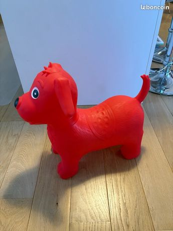 Animal sauteur en forme de chien - Jouet de motricité en caoutchouc