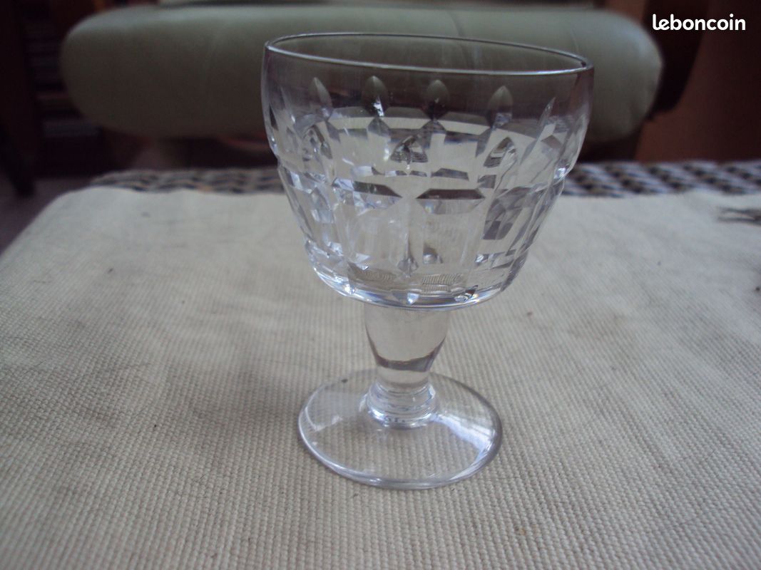 3 verres à porto cristal de Baccarat modèle CASSINO anciens - 11 cm - Arts de la table