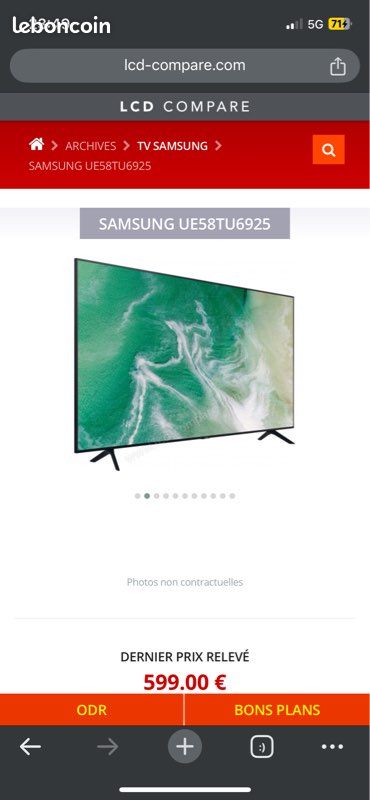 SAMSUNG UE58TU6925 comme neuve (image 4)