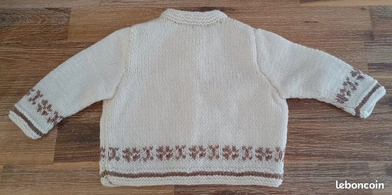 Gilet bébé 3/6 mois - Fabrication artisanale (image 2)