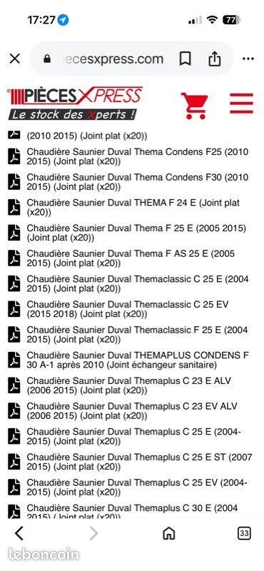 Joints échangeur à plaques Saunier Duval (image 6)