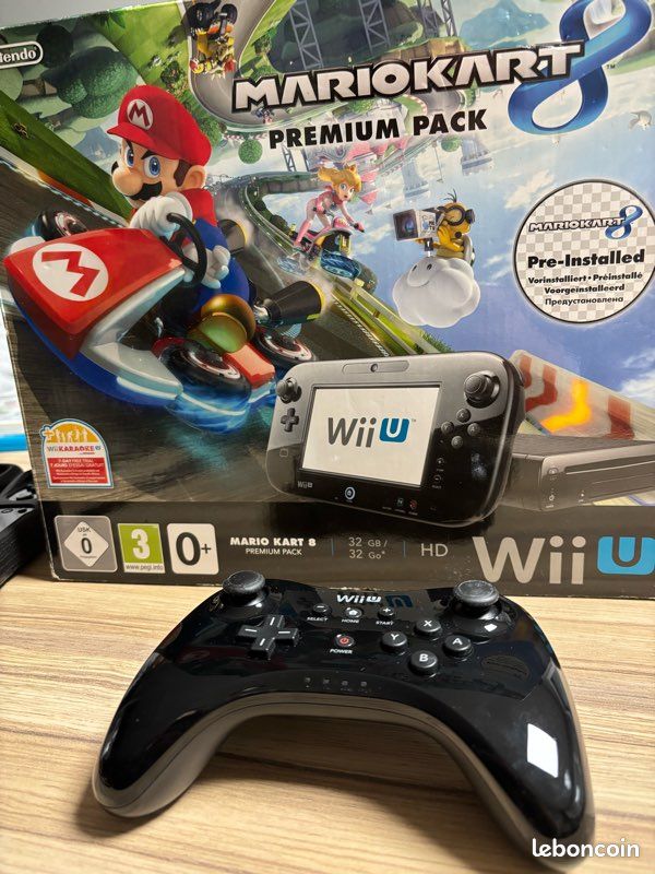Console Wii U Premium Deluxe Noire Complète - 32 Go + 200 Jeux - Occasion Fonctionnelle