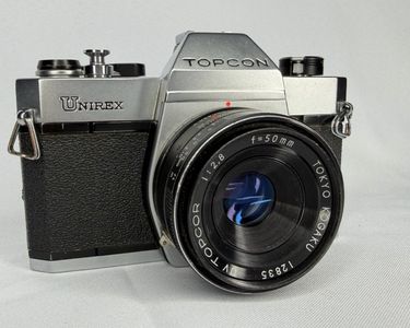 Appareil photo reflex Topcon Uni + objectif Topcor 53mm f/2