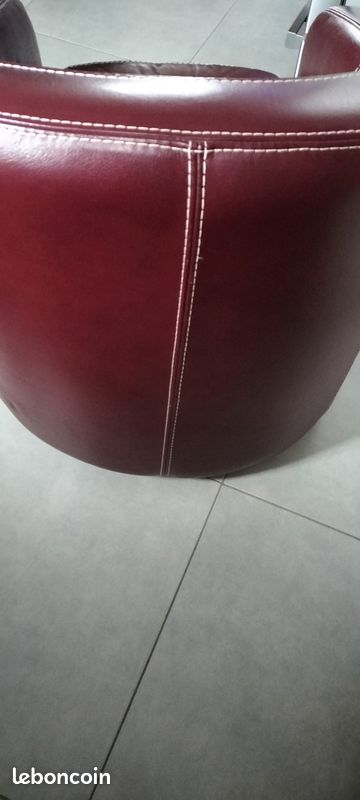 Fauteuil club cuir véritable (image 5)