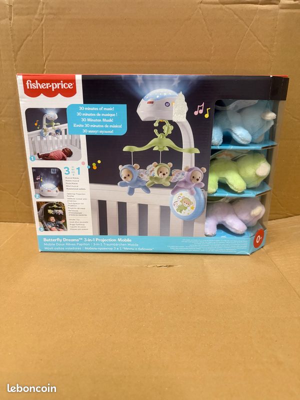 Butterfly Dreams 3-in-1 Projection Mobile Fisher Price Jeux Jouets
