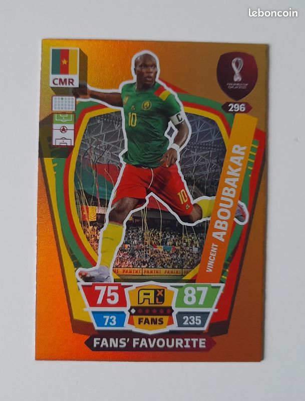 Vincent Aboubakar #296 - Panini FIFA World Cup Qatar 2022. Adrenalyn XL (image 1)