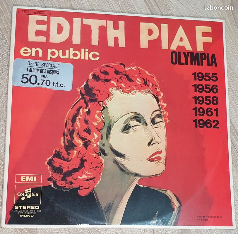 Vinyle 33 tours edith piaf en public (image 1)