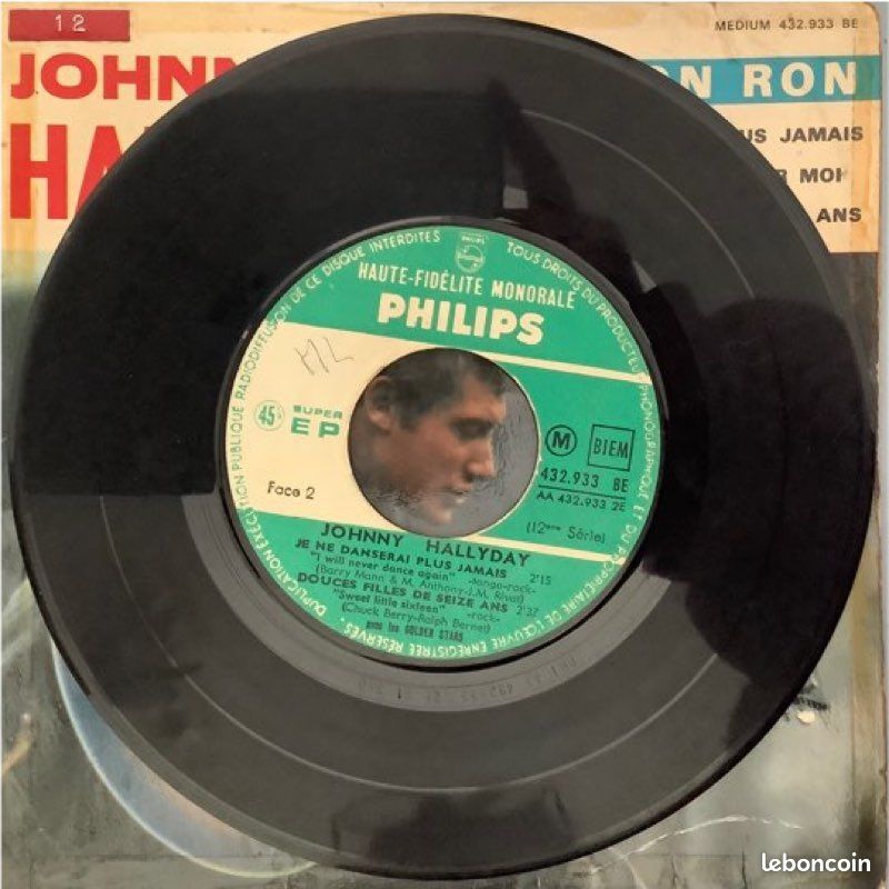 Da dou ron ron 45 tours Johnny Hallyday (image 4)
