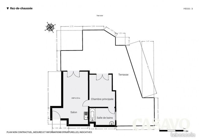 Appartement a louer eragny - 2 pièce(s) - 41 m2 - Surfyn