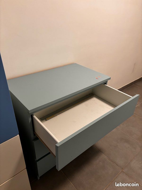 Commode bleue 3 étagères (image 1)