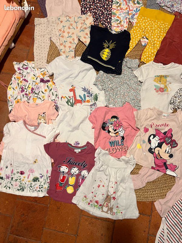 👶🎀 Lot de vêtements bébé fille – 12 mois – Été ☀️ (image 2)