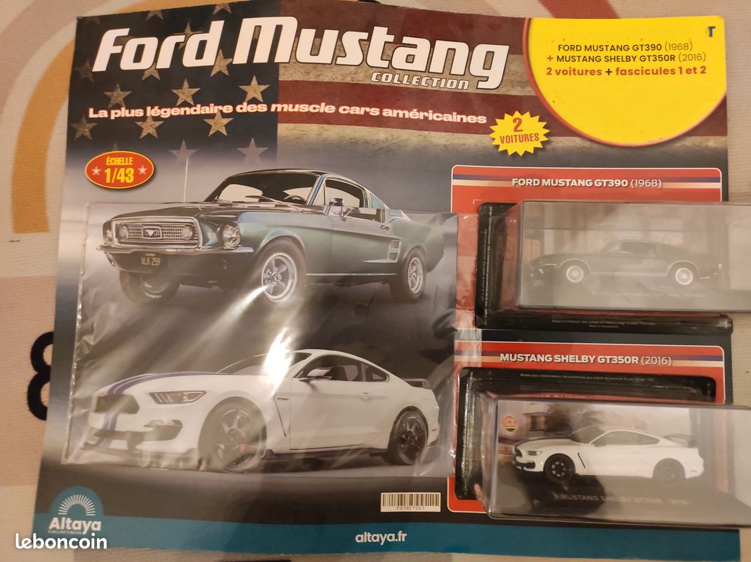 Cadre Photo Ford Mustang GT350R échelle 1/43 - Bois - 3 Photos