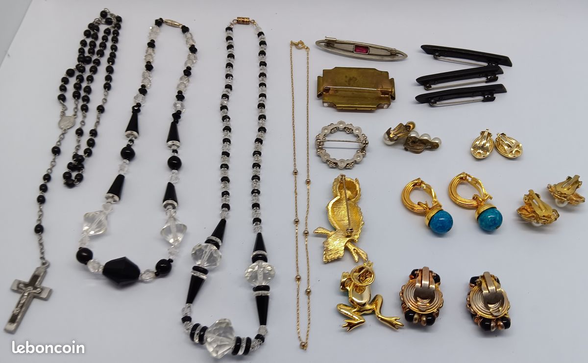 Bijoux Anciens Divers - Lot De Pièces Vintage, Occasion, Idéal Pour Collectionneurs Ou Créations