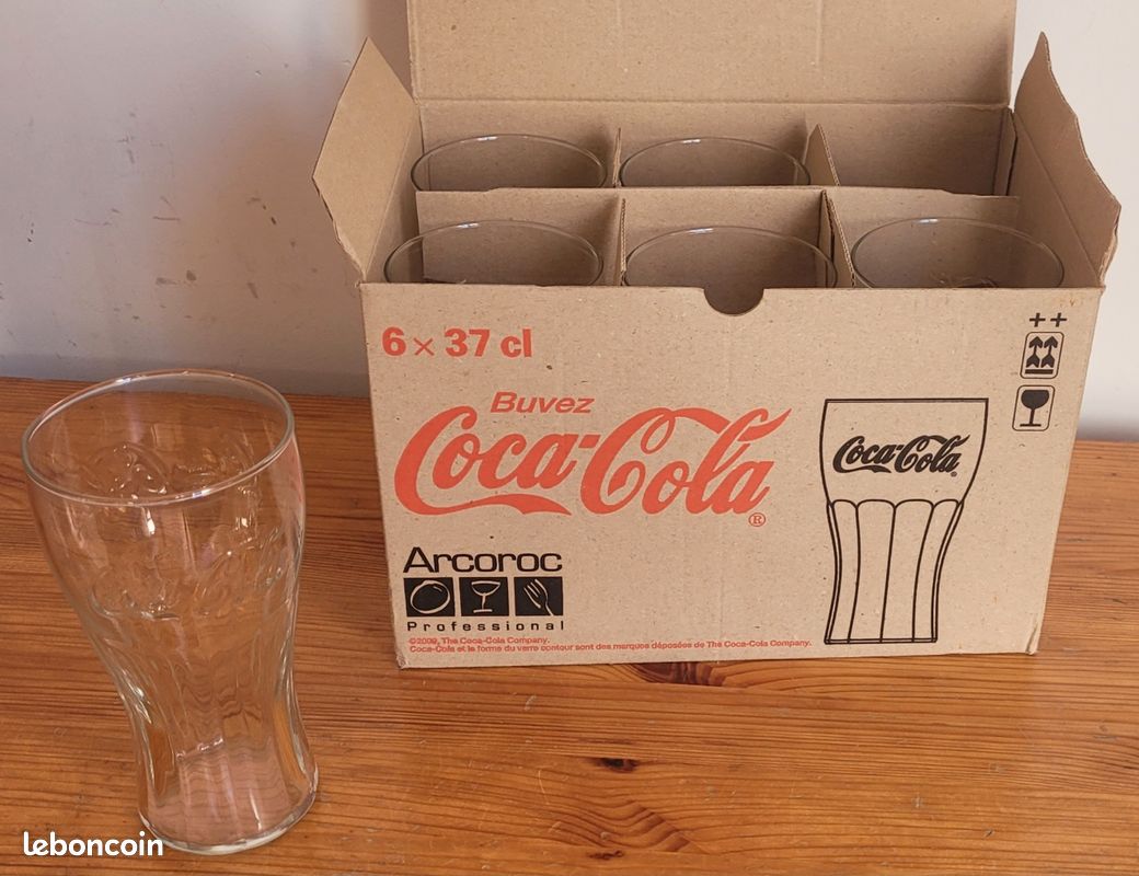 Verre Coca Cola - Verres longdrink - Verres à soda - Transparent 370 ml