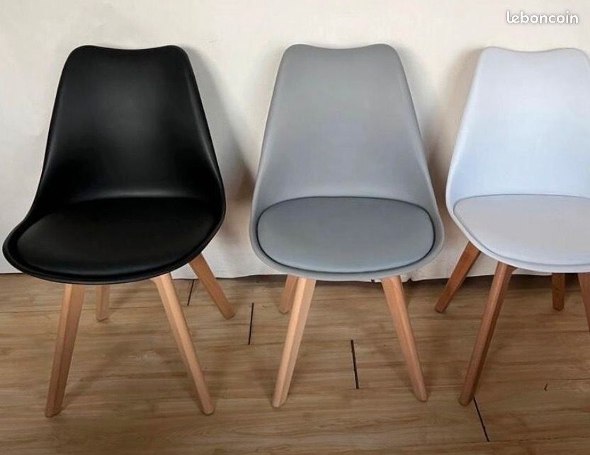 Chaise noir blanc gris neuves (image 13)