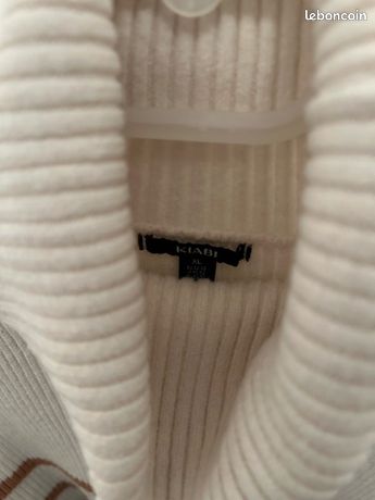 Pull Blanc Court Kiabi Taille S - Occasion Très Bon état - Pour Fille