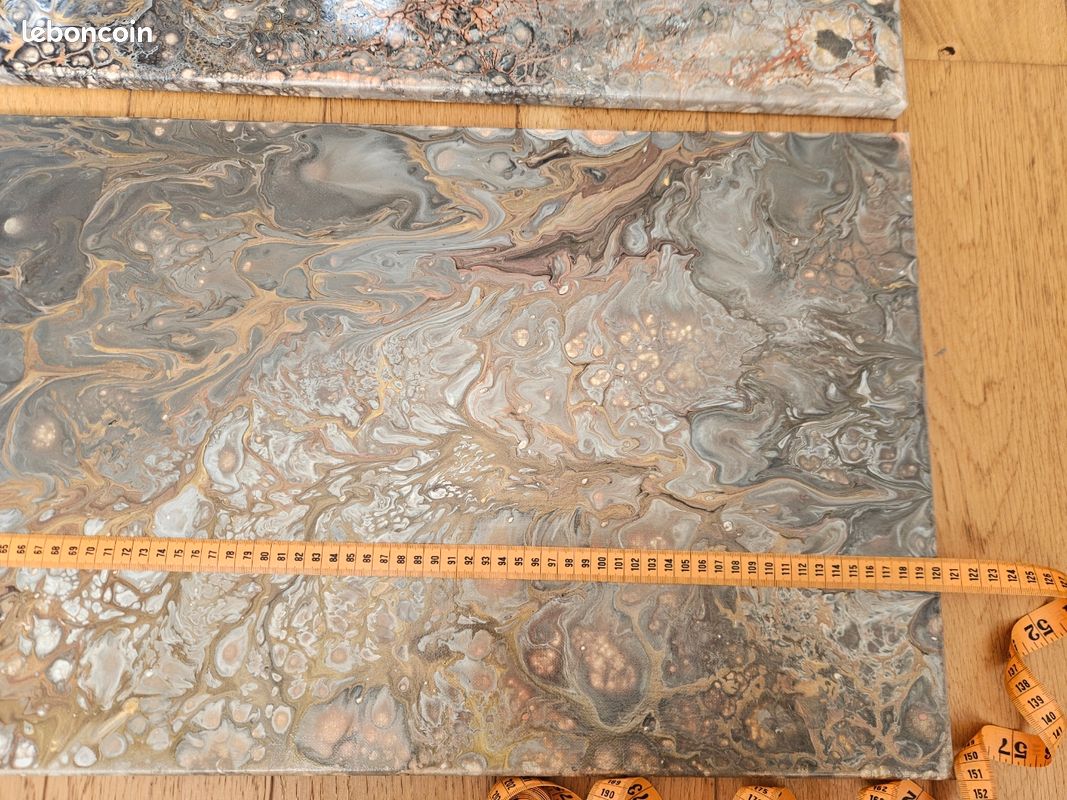 Triptyque fluid art/ pouring painting (image 9)