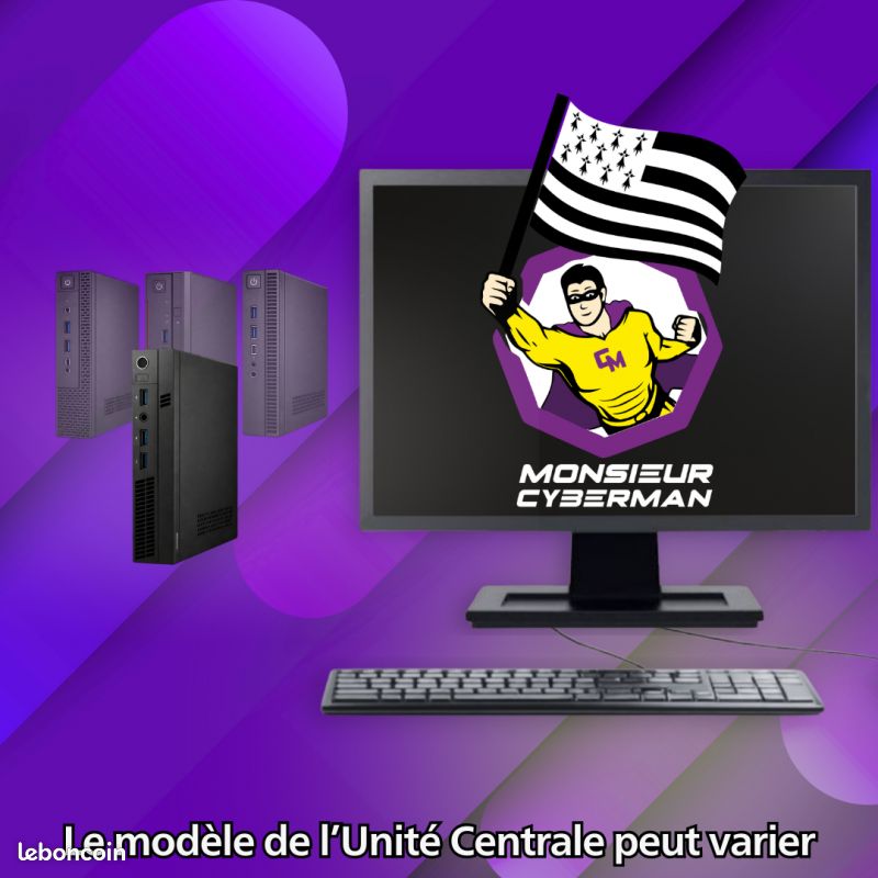 PC Mini Intel i3 W11 Pro SSD 250Go RAM 16Go Écran 22'' Office 2021 (image 6)