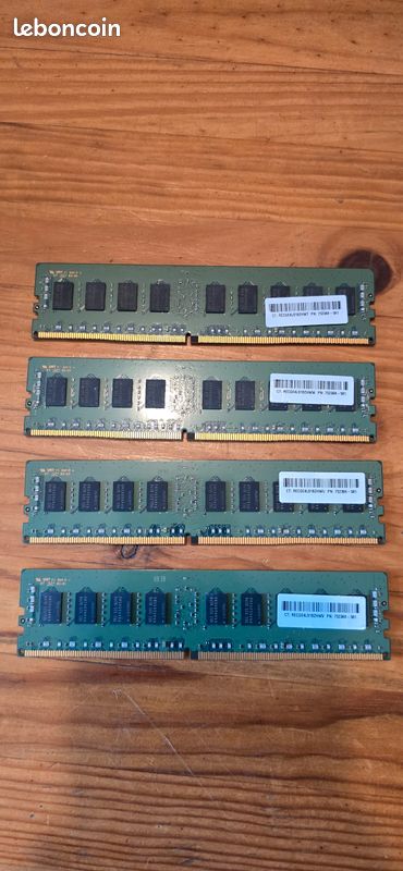 [LOT] 32 Go RAM DDR4 ECC REG - 4x8Go Samsung 2133P (Serveur/Workstation) (image 2)