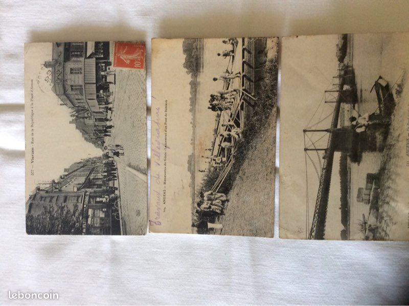 Lot de cartes postales anciennes de de Vierzon,Angers et Ancenis (image 1)