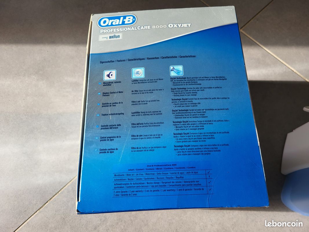 Jet dentaire Braun Oxyjet hydropulseur professionnal care 8000 (image 11)