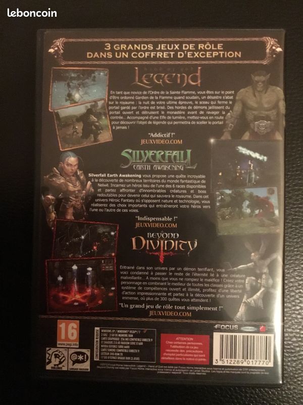 Coffret jeux de rôle Legend/Silverfall/Beyond divinity (image 3)