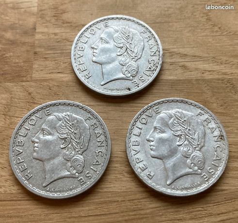 FRANCE 5 FRANCS LAVRILLIER ALU 1946 B TTB+ - Boutique Loisir et Collection