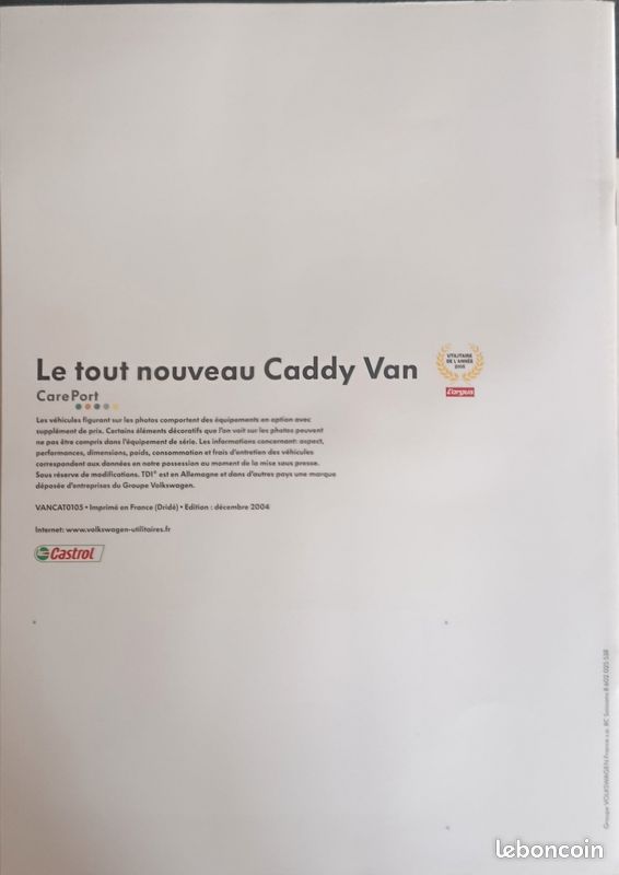 Lot 5 catalogues brochures Volkswagen caddy 2004/2009 #239 (image 7)
