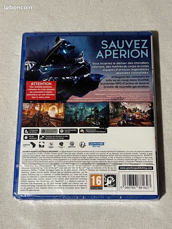 Godfall - jeu Playstation 5 neuf sous blister - PS5 (image 2)