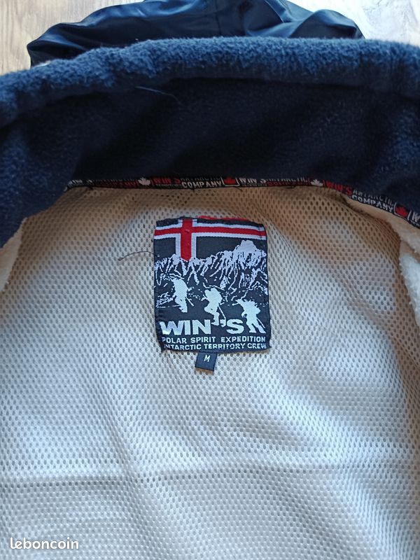 Veste polaire marque win's beige taille m (image 5)